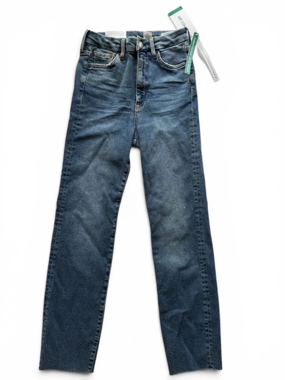 H&M Conscious Slim High Waist Ankle Jeans Medium Wash Size 2 NWT